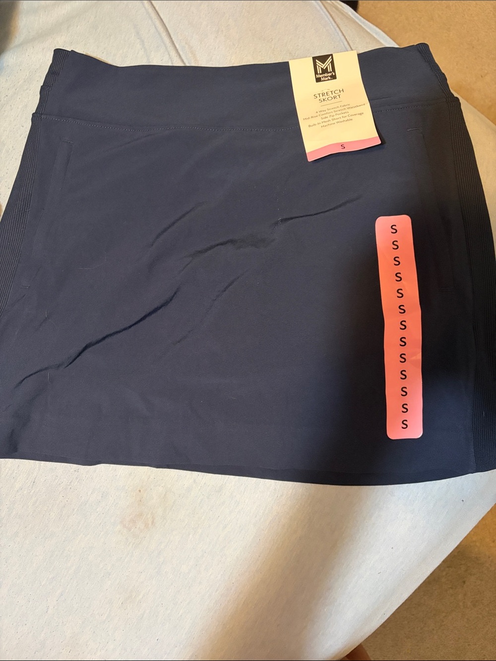 Stretch Skort Mini in Navy - Performance Skirt